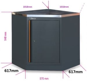 Dolní rohový modul pro sestavu dílenského nábytku C45PRO CAI/W CAI/X