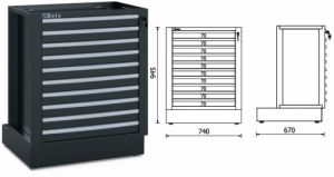 skříňka modul se zásuvkami BETA RSC50 M4 M6 M5 M7 M8 M10, dílenský ponk sestava profi 