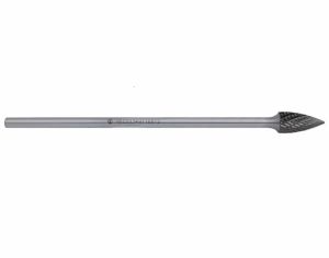 dlouhá Technická fréza kuželová špice délka 17cm  TK G 10x20mm 6x170mm stopka 6mm 