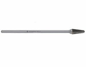 dlouhá Technická fréza kuželová zaoblená délka 170mm  TK L 10x20mm 6x170mm stopka 6mm, dlouhý rotační pilník do vrtačky  kolíkové brusky délka 17cm 