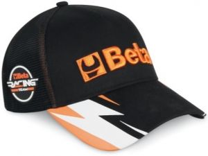 Kšiltovka BETA racing se zahnutým kšiltem, černá 9525TR Beta kšiltovka se síťovinou