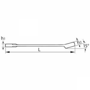 Prodloužený klíč 24mm klíč očkoplochý dlouhý 338mm dlouhý klíč 24mm očkoplochý