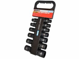 Sada průmyslových kovaných hlavic 1/2" na liště 13ks 10mm-27mm