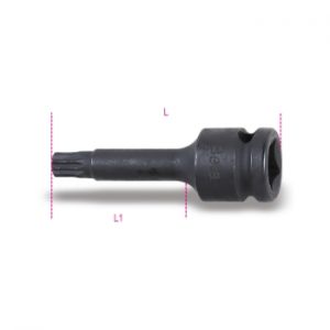 Rázové hlavice  dlouhá XZN 1/2"  M4-M18, kovaná hlavice tisícihran vnější XZN profi Beta tools M4 M5 M6 M8 M10 M12 M14 M16 M18