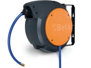 Automatický buben 15m naviják se vzduchovou hadicí 10mm x14mm, nárazuvzdorné plastové tělo, pro použití se vzduchem nebo vodou 15bar BETA 1900M 10x14, naviják pro pneumatické nářadí pr 10mm vnitřní pr