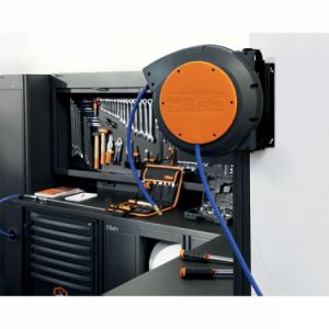 Automatický 15m naviják se vzduchovou hadicí 8mmx12mm, nárazuvzdorné plastové tělo, pro použití se vzduchem nebo vodou 15bar BETA 1900M 8x15