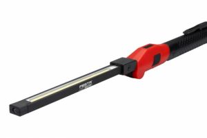Svítilna LED výklopná 300lm IP65 s magnetem Li-ion 3.7V/0.8Ah, pracovní lampa štíhlá aku led s magnetem naklápěcí 