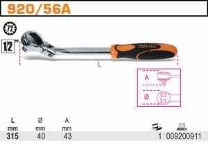 1/2" ráčna s kloubem BETA profesionální s plastovou rukojetí 920/56A