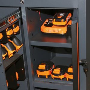 dílenská skříňka s držákem aku nářadí dobíjecí stanice pro sestavy Beta C45pro Pevný modul pro dobíjení dílenského elektrického nářadí  C45PRO2.0/MRE