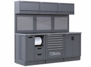 Značkový ponk do garáže Beta vyrobeno v Itálii, Sestava dílenského nábytku BETA RSC50 2.0 E 5000/RSC50/2.0/E