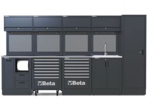 Sestava profi dílenského nábytku BETA s umyvadlem RSC50 2.0 H  5000/RSC50/2.0/H