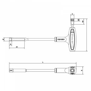 Tklíč na matice hluboký Beta941 7mm, 8mm, 9mm, 10mm,11mm, 12mm, 13mm  Šestihranné / dvojité šestihranné nástrčkové klíče, s rukojeťmi s vysokým momentem