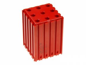 Ukládací box na frézy, vrtáky, výstružníky  válcové stopky 6mm, 9 děr