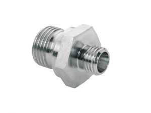 Redukce z palcového na metrický závit 1/4"-M12 Šroubení pro hydrauliku vysokotlaké, lehká řada, vnější závit BSPP 1/4" - vnější závit M12