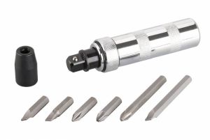 Šroubovák úderový sada 6xbit + 1/2" CrV
