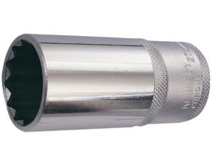 Palcová prodloužená hlavice 12-hranná, dvanáctihranná 77mm dlouhá palcová hlavice 1/2" - 1-1/4"