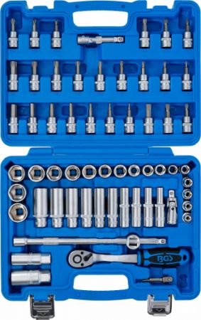 3/8" gola BGS sada 61ks v kufru , střední sada gola 3/8" dílenské provedení BGS 