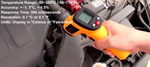 Infračervený laserový bezdotykový teploměr -50°C až +380°C (-58–716°F)