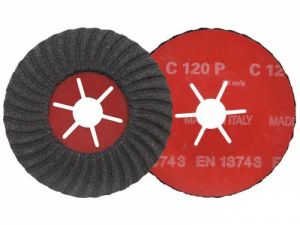 Kotouč brousící na stavební materiály 125mm zr.16, 80, 120 polopružný s karbidem křemíku, ideální pro zpracování stavebních materiálů, mramoru, kamenů p16 p80 p120