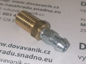 Redukce vložka pro stržený závit odvzdušňovacího šroubu brzd, s odvzdušňovacím šroubem M6x1, oprava odvzdušňováku brzd 