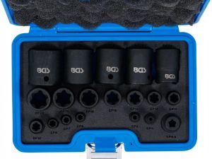 Sada kovaných hlavic E Torx 1/4" 3/8" 1/2" 