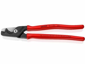 Nůžky na kabely s krokovým řezem KNIPEX StepCut® XL 225mm hliníkové kabely do průřezu 35 mm²,  splétané kabely do průřezu 70 mm² a  jemné splétané kabely doprůřezu 120 mm²
