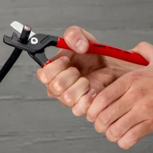 Nůžky na kabely s krokovým řezem KNIPEX StepCut® XL 225mm hliníkové kabely do průřezu 35 mm²,  splétané kabely do průřezu 70 mm² a  jemné splétané kabely doprůřezu 120 mm²
