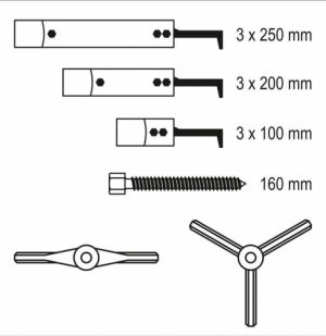 stahovák se slabým ramenem  3 ramenný a 2 ramenný stahovák s nízkou packou ramene a délkou 100mm 150mm 200mm sada stahovák 2 a 3 ramenný stahovák univerzální na řemenice co ouzkých prostorů 