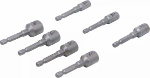 Sada na povolování poškozených šroubů a matic, 1/4", pro vrtačky, 7ks