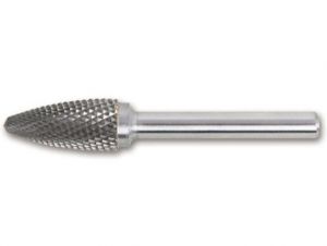 Rotační pilníky zaoblený plamen, vyrobené z tvrdokovu 426MD/FA stopka 6mm