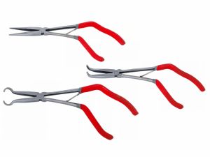 Sada telefonních kleští a dlouhých kleští s úzkými čelistmi, pistolové 275mm 3ks