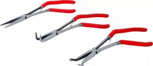 Sada telefonních kleští a dlouhých kleští s úzkými čelistmi, pistolové 275mm 3ks