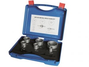 Sada bimetalových kruhových vykružovačů pil HSS-Co8 22-68mm 9ks, vykružovač děrovací pila HSS-Co8  Ø 22 - 29 - 35 - 44 - 51 - 68 mm