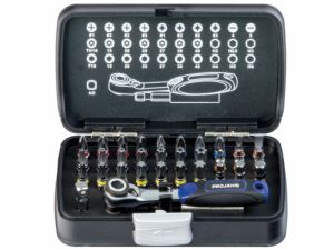 Sada bitů s ráčnou 1/4" 33ks , ráčna na bity se sadou bitů profi 33ks, ráčnička na bity 1/4" 