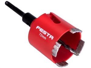 Korunka vrtací diamantová segmentová se stopkou SDS+  72mm 82mm pro elektro krabice korunkový diamantový vrták segmentový pro stavební materiály 