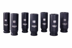 Sada úderových hlavic prodloužených 1/2" 17-24mm Cr-Mo