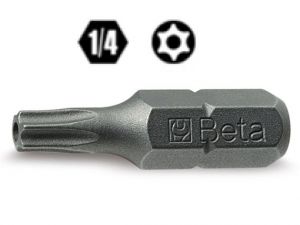 Bity Torx s dírou 1/4" na šrouby s hlavou Tamper Resistant Torx® T6-T45 861RTX, vrtaný torrx bit šroubovák 