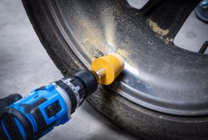 kuželový kotouč pro odstranění samolepek lepidla kuželový tvar Ø 50mm průměr, kotouček pro odstranění lepidla po závaží na lu disku