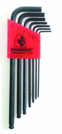 Sada 7 imbusových klíčů s kuličkou 1,5mm, 2mm, 2,5mm, 3mm, 4mm, 5mm, 6mm.profi made in USA BONDHUS