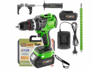 Aku vrtačka příklepová 180Nm s baterií a nabíječkou Procraft 20V 4ah 