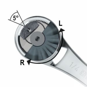 Oboustranná ráčna 1/4" chromovaná, 72 zubů