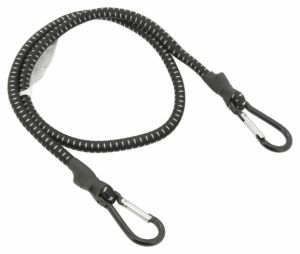 gumicuk s karabinou 1m, Pružný upínač 10mm KARABINA 1x100cm TÜV/GS s karabinou na obou stranách, gumový upínací popruh s karabinami 