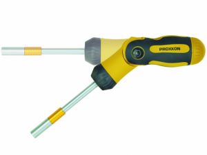 ráčnový výkyvný Šroubovák na 1/4" bity profi proxxon s ráčnovým mechanismem a nastavením sklonu