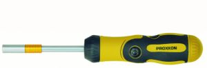 ráčnový výkyvný Šroubovák na 1/4" bity profi proxxon s ráčnovým mechanismem a nastavením sklonu