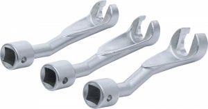 Sada klíčů na vstřikovací trubky otevřené 1/2" 14, 17, 19mm, klíč na čidla prořízlý vysoký a holendry trubek 14mm 17mm 19mm 