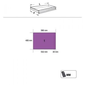 pracovní dílenský stůl se 7 zásuvkami a pracovní deskou pro sestavu dílenského nábytku C45PRO 2.0, 4500/C45PRO2.0/M7A/W M7A/X BetaTools 