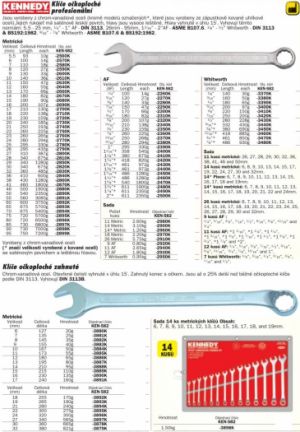 klíč očkoplochý vyhnutý  DIN 3113B ,klíč vyhnuté očko rovný otevřený , klíč  vyhnutý nízký