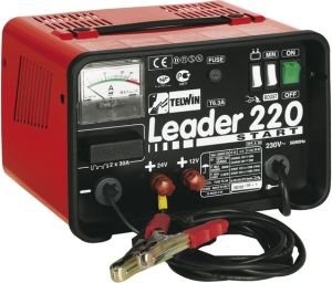 Nabíječka autobaterií 12V+24V a startovací box s podporou startu Leader 220 TELWIN nabíječka se startem pro nákladní auta