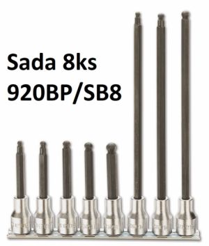 Imbus s kuličkou dlouhý BETA 920BP, hlavice dlouhý imbus s kuličkou 100mm + 240mm 5mm, 6mm, 7mm, 8mm, 10mm na golu 1/2", prodloužený imbus na olejovou vanu škoda VW 5 a 6 mm,hlavice imbus s kulič