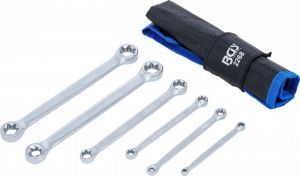 Klíče očkové E-profil - klíč na šrouby TORX  obrácený Torx E , plochý klíč na šrouby s torxovou hlavou klíč obrácený torx E6xE8, E7xE11, E10xE12, E14xE18, E16xE22, E20xE24 plochý klíč Torx E